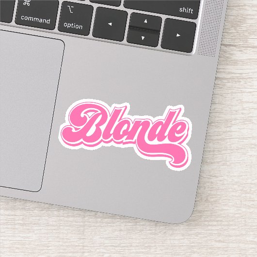 Rosa Blonde Girly Custom Cut Vinyl Stickers Aufkleber (Detail)