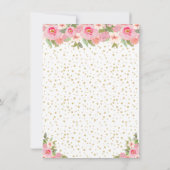 Rosa Blonde Haare Prinzessin Geburtstagsparty Dankeskarte (Rückseite)