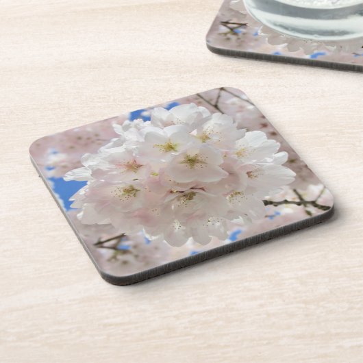 Rosa Blossom Balls. Getränkeuntersetzer (Linke Seite)