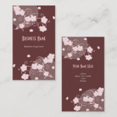 Rosa Blossom-Blume Schokolade Visitenkarte (Vorne/Hinten)