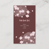Rosa Blossom-Blume Schokolade Visitenkarte (Rückseite)