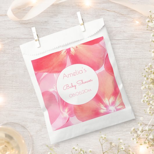 Rosa Blossom Dusche Babydusche Geschenktütchen (Ausgeschnitten)