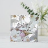 Rosa Blossom Einladungen Personalisierte RSVP-Kart (Stehend Vorderseite)