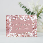 Rosa Blossom Einladungen Personalisierte RSVP-Kart (Stehend Vorderseite)