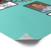 Rosa Blossom Fraktal Tree Aquamarin 2 Familienbäum Poster (Ecke)