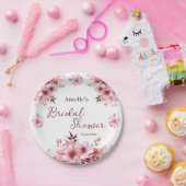Rosa Blossom Garden Brautparty Papierplatte Pappteller (Party)