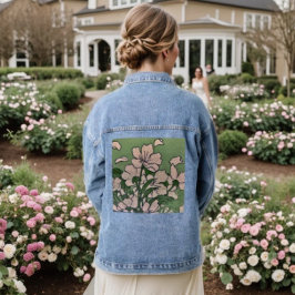 Rosa Blossom Kaskade Jeansjacke