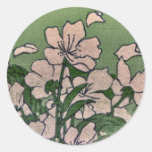 Rosa Blossom Kaskadenaufkleber Runder Aufkleber (Vorderseite)
