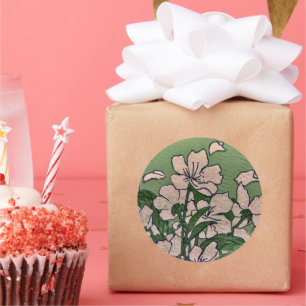 Rosa Blossom Kaskadenaufkleber Runder Aufkleber