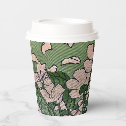 rosa Blossom Kaskadenpapier-Tasse Pappbecher (Vorderseite)