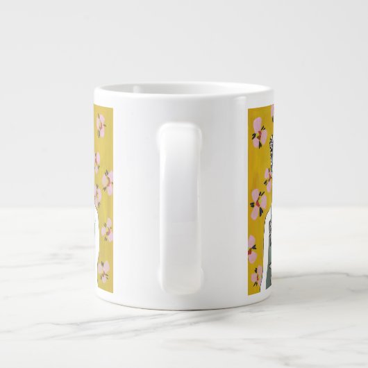 Rosa Blossom Lady - Gelb Jumbo-Tasse (Rückseite)
