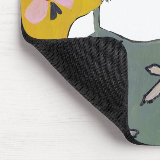 Rosa Blossom Lady - Gelb Mousepad (Ecke)