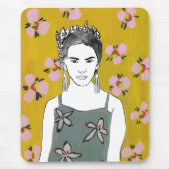Rosa Blossom Lady - Gelb Mousepad (Vorne)