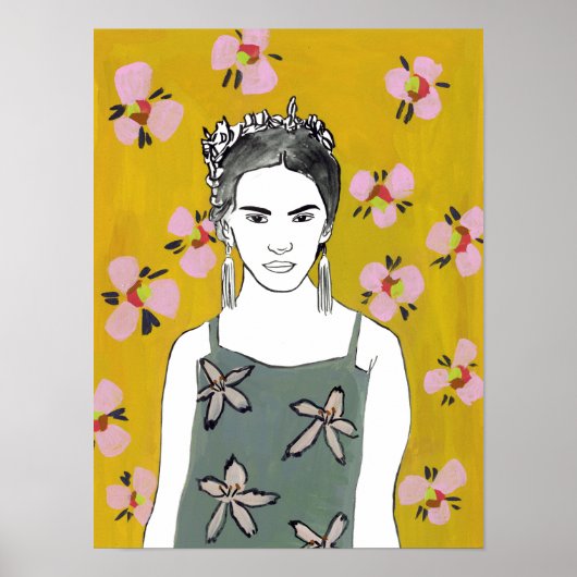 Rosa Blossom Lady - Gelb Poster (Vorne)