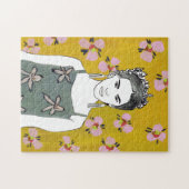 Rosa Blossom Lady - Gelb Puzzle (Horizontal)