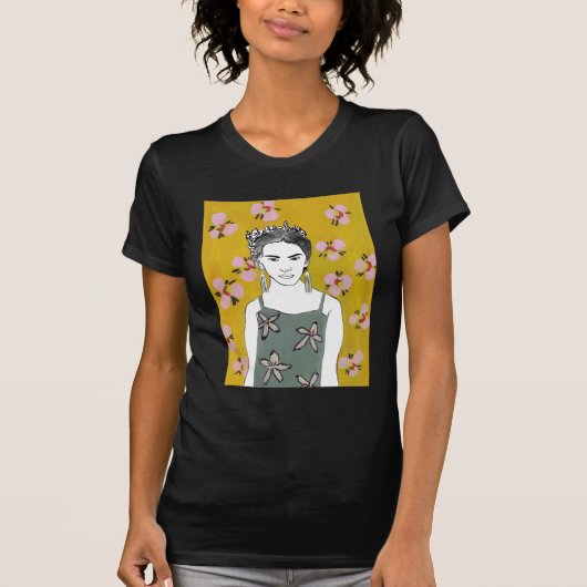 Rosa Blossom Lady - Gelb T-Shirt (Vorderseite)