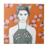 Rosa Blossom Lady - Orange Fliese (Vorderseite)