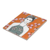 Rosa Blossom Lady - Orange Fliese (Seite)