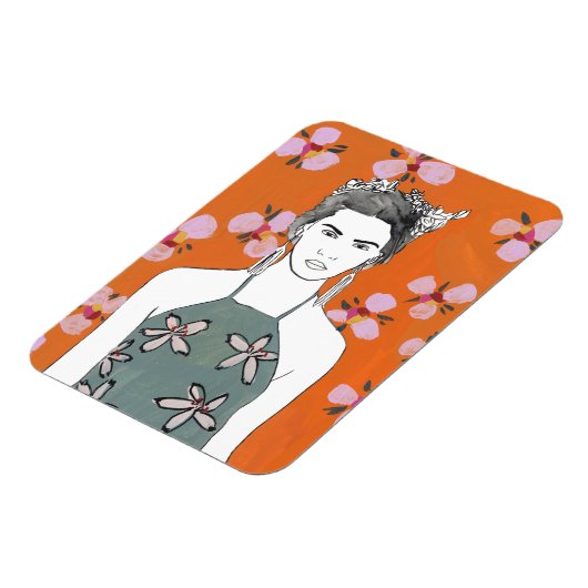 Rosa Blossom Lady - Orange Magnet (Linke Seite)