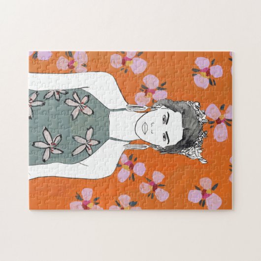 Rosa Blossom Lady - Orange Puzzle (Horizontal)