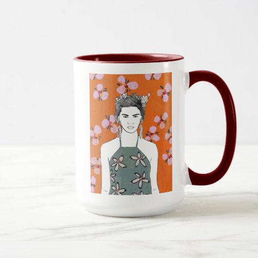 Rosa Blossom Lady - Orange Tasse (Rechts)