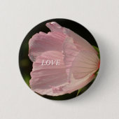 Rosa Blossom LIEBE Foto Abzeichen Button (Vorderseite)