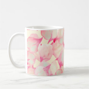 Rosa Blossom Natur. Schwarze Wasserfarbe Natur. Ro Kaffeetasse