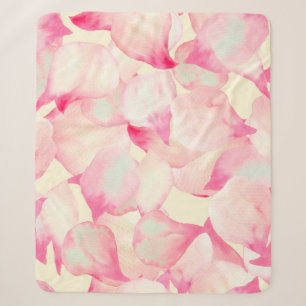 Rosa Blossom Natur. Schwarze Wasserfarbe Natur. Ro Sherpadecke