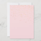 Rosa Blossom Oval Gold Rahmen Einladung Hochzeitsf (Rückseite)