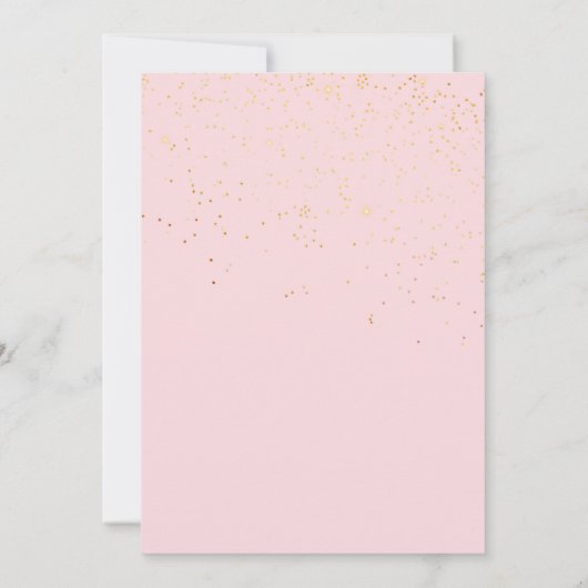 Rosa Blossom Oval Gold Rahmen Einladung Hochzeitsf (Rückseite)