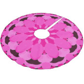 Rosa Blossom Polyester Weihnachtsbaumdecke (Schrägansicht)