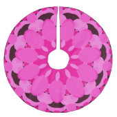 Rosa Blossom Polyester Weihnachtsbaumdecke (Vorderseite)