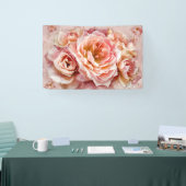 Rosa Blossom Rose Aquarellmalerei Kunst Print #5 Banner (Messe)