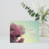 Rosa Blossom Save the Date Postkarte (Stehend Vorderseite)