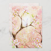 Rosa Blossom Schlichte Einladung (Vorne/Hinten)