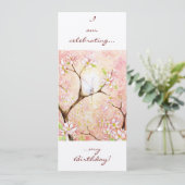 rosa Blossom-Sicht Einladung (Stehend Vorderseite)