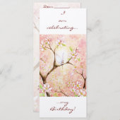 rosa Blossom-Sicht Einladung (Vorne/Hinten)