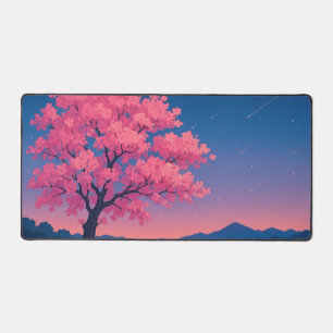Rosa Blossom Tree bei Twilight Schreibtischunterlage
