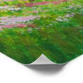 Rosa Blossom Tree im Grünen Poster (Ecke)