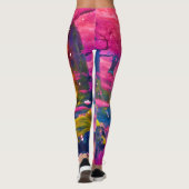 Rosa Blossom Walddesign Leggings (Rückseite)