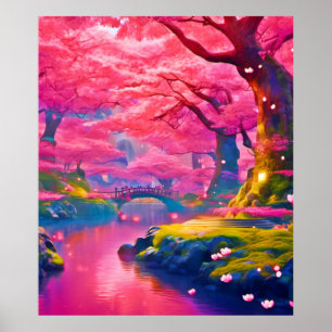 Rosa Blossom Walddesign Poster