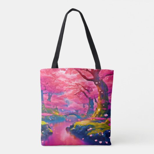 Rosa Blossom Walddesign Tasche (Rückseite)
