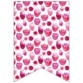 Rosa Blossom Wasserfarben Wimpelkette (Zweite Fahne)