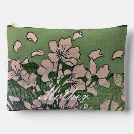 Rosa BlossomGrüne Drucktasche mit Nähen Zubehörtasche