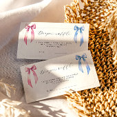 Rosa Blue Bow Diaper Raffle Ticket Baby Dusche Begleitkarte