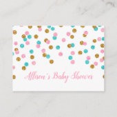 Rosa Blue Gold Dots Book Request Card Begleitkarte (Rückseite)