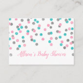 Rosa Blue Silver Dots Book Request Card Begleitkarte (Rückseite)