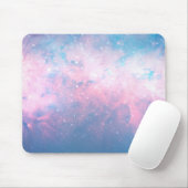 Rosa & Blue Starry Cosmic Cotton Candy Sky Mousepad (Mit Mouse)
