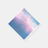 Rosa & Blue Starry Cosmic Cotton Candy Sky Wedding Serviette (Ecke)