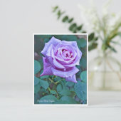 Rosa Blue Vague Postkarte (Stehend Vorderseite)